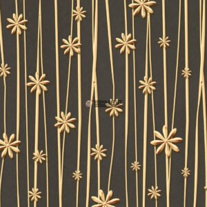 Golden Flower with paint effect wall