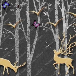 Black Background & Golden Dear