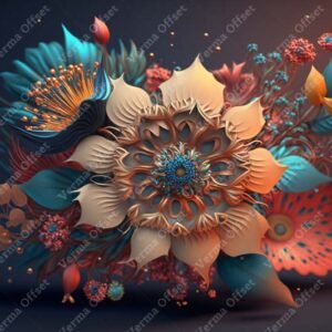 3d Flower Generative AI Wallpaper