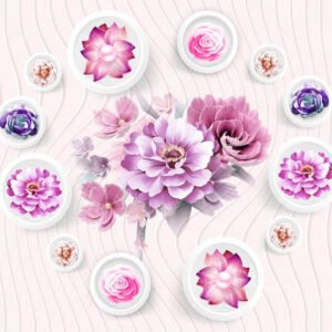 Purple Flower with Lines