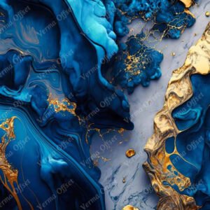 Abstract modern design with Blue & Gold Color