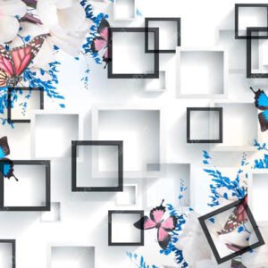 Butterfly with Flower Wallpaper