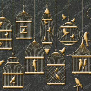 Golden Birds Wallpaper