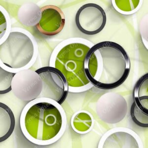 Green Round Shape Wallpaper