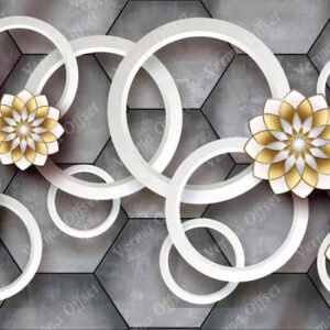 Golden Flower with Rock wall