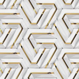 Seamless Golden geometrical shape Pattern