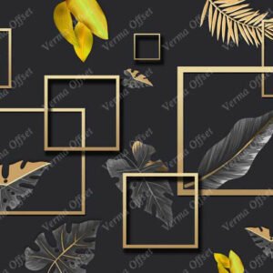 Golden Leaf & Square Shape