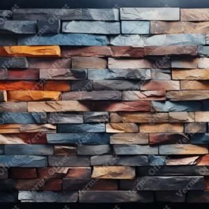 3d colorful Bricks Wall