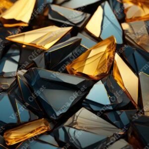 Colorful Black Orange Glass Pieces Wallpaper