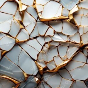 Elegant White Gold Stone Backdrop