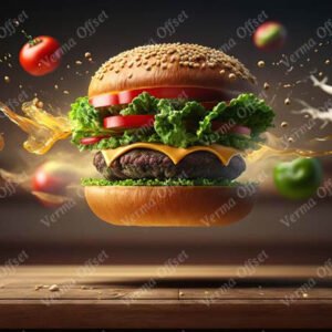 3d burger wallpaper