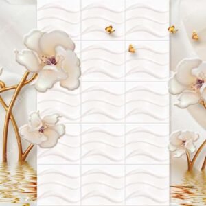 Luxury 3D Floral Wall Mural for Living Room Decor