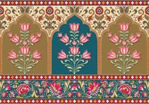 Indian Tradisnal Walpaper Design 010 - Printable File